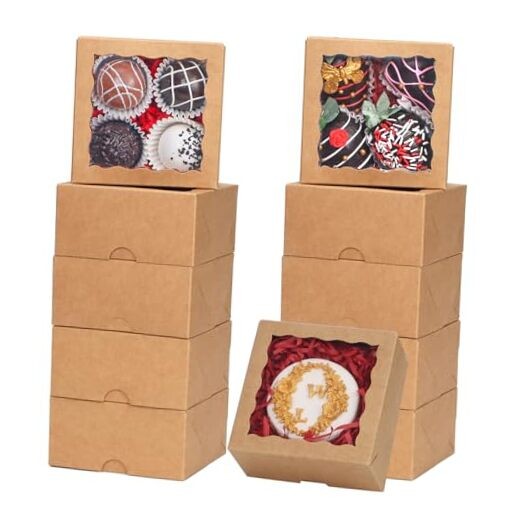 PCS 3¼” x 3 ¼” x 1 ½”Small gift boxes Cookies Boxes Soap Boxes 100 Brown