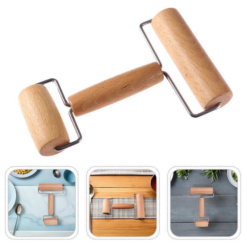2 Pcs Small Wooden Dough Roller Pins Double Ended Stick Pastry Pizza Roller gallery