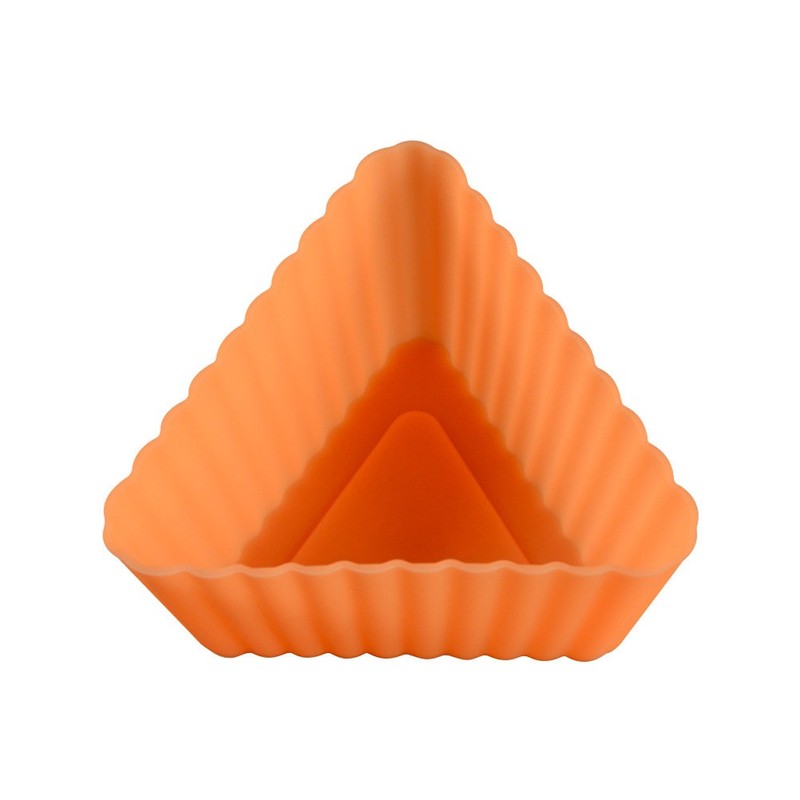 Flexible Orange Silicone Baking Molds Non Stick Oven Safe for Cupcake Muffin