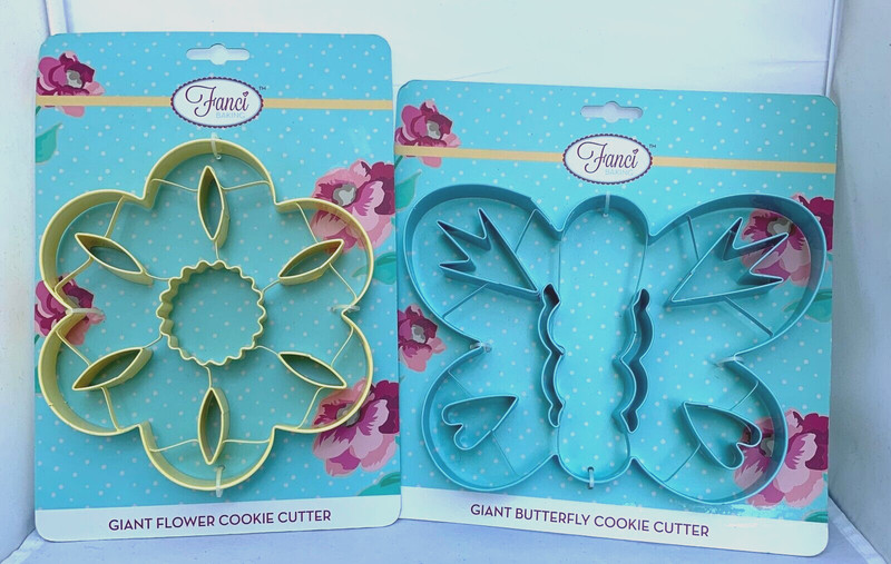 FANCI GIANT COOKIE CUTTER FLOWER AND BUTTERFLY PAIR