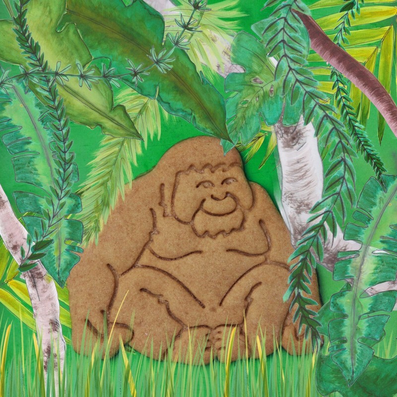 Adult Orangutan Cookie Cutter - ape endangered wildlife primate forest jungle gallery