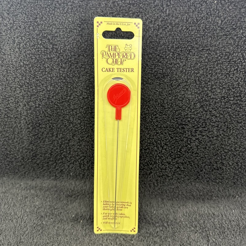 Pampered Chef Cake Tester RETIRED RED **NEW** LOT of 4 gallery