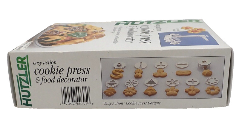 Hutzler Cookie Press & Food Decorator Easy Action 20pcs Holiday gallery