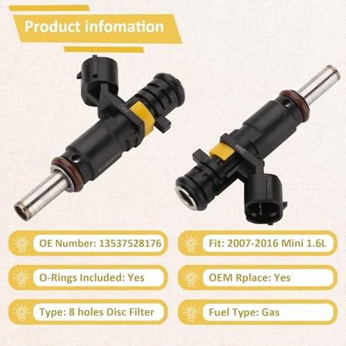 OE 1.6L Naturally Aspirated Fuel Injectors - Compatible with/Mini gallery