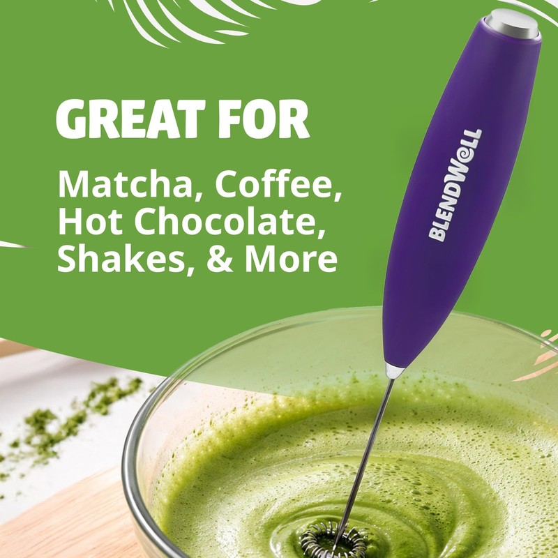Electric Milk Frother for Matcha and Coffee, Handheld Battery Operated Drink ... gallery