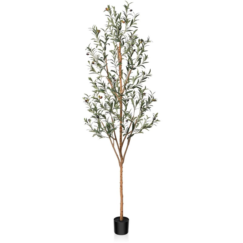 Kazeila Artificial Olive Tree 7Ft Tall Faux Silk Plant For Home Office Decor