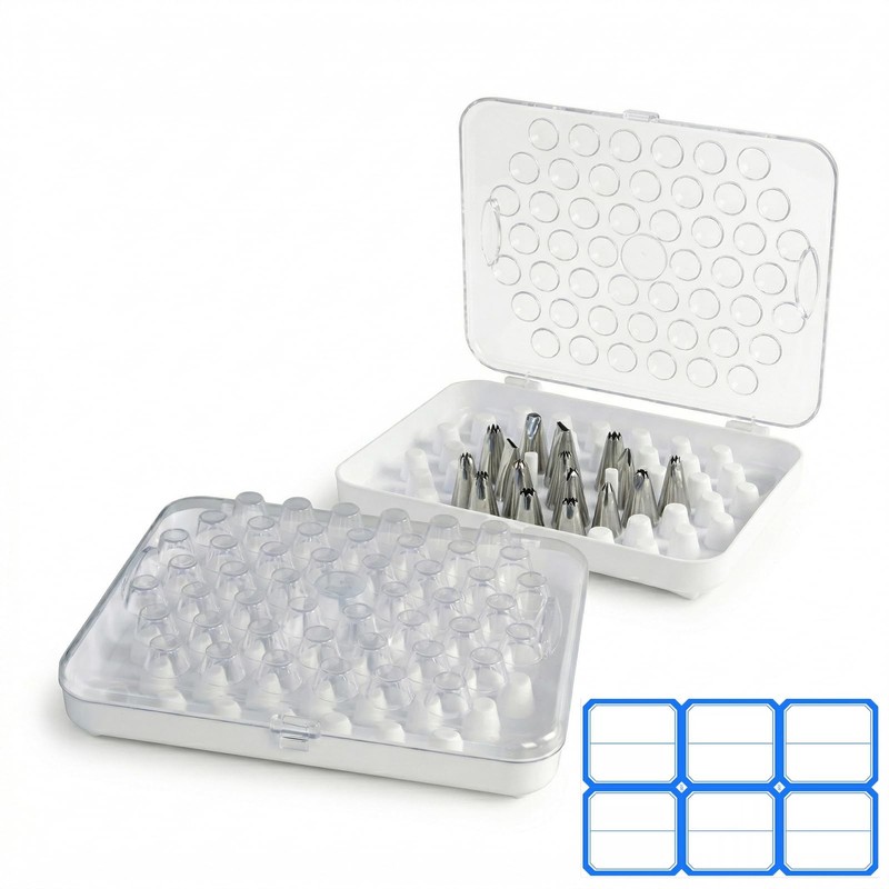 Universal nozzle storage , 2-piece set, comes with label stickers, small ice …