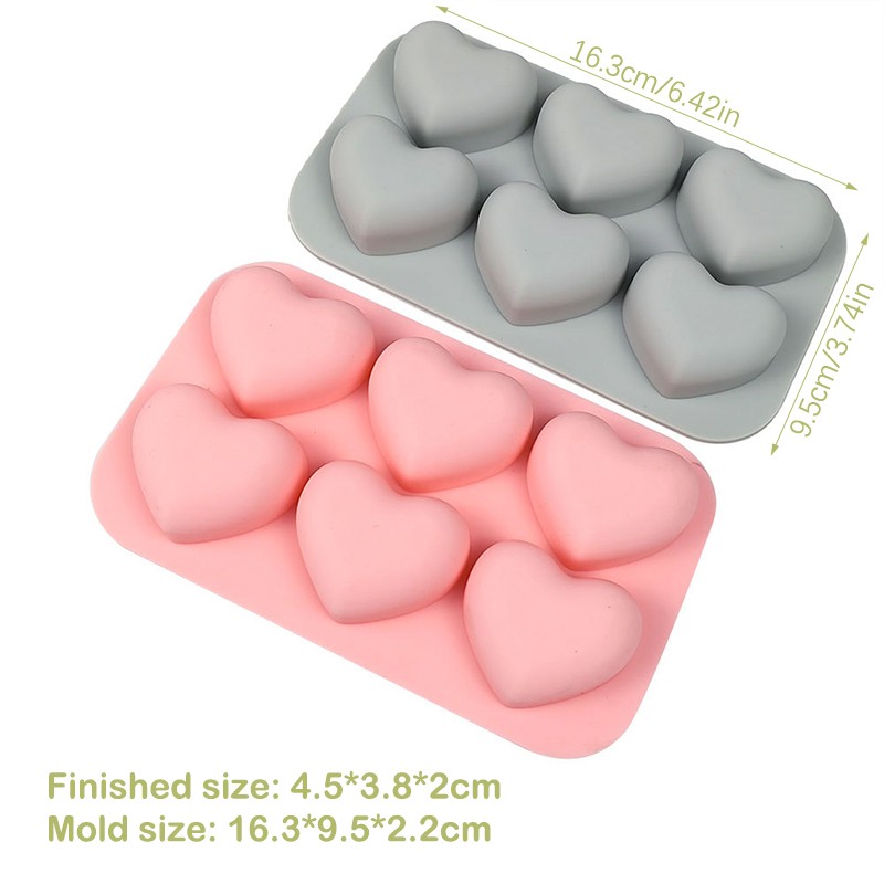 1Pc 6-Cavity Silicone Cake Molds 3D Love Peach Shape Mold DIY Baking Tool gallery