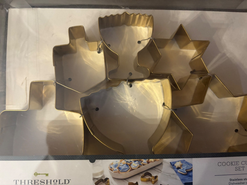 Threshold Menorah Quality & Design stainless steel 6 piece cookie cutter set NEW gallery