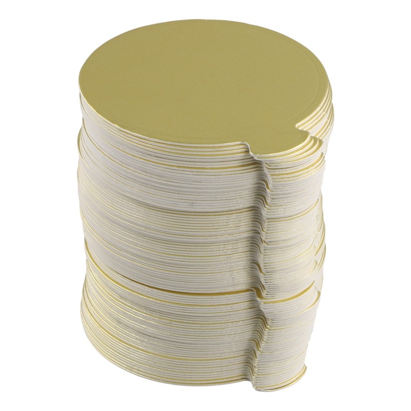 Round Golden Cardboard Cake Base, Mousse Cake Plate, 100 Pieces Cake 7677