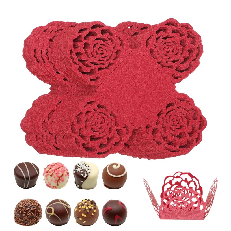 Truffle Cupcake Wrapper Liners Paper Chocolate Candy Dessert Baking 50 PCS