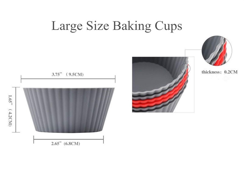 Cupcake Liners Reusable Silicone Baking Cups Non-Stick Muffins Mold Accessories gallery