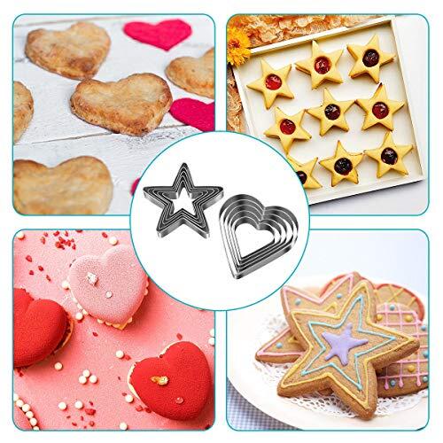 10pcs Cookie Cutters Set Stainless Steel Biscuit Cutter Love Heart Shape And Sta gallery