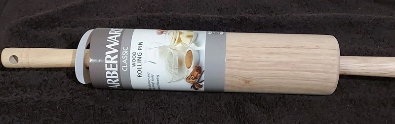Farberware 17 in. L X 3 in. D Wood Bakers Rolling Pin Natural – New