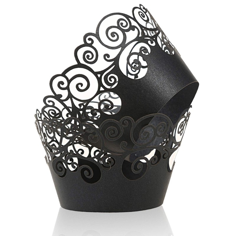 Cupcake Wrappers, KPOSIYA 100 Pack Cupcake Wraps Filigree Artistic Bake Cake …