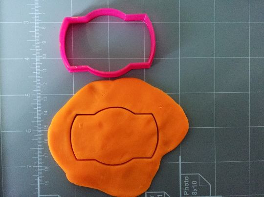 Plaque shape 3 Cookie Cutter – Choose Your Own Size