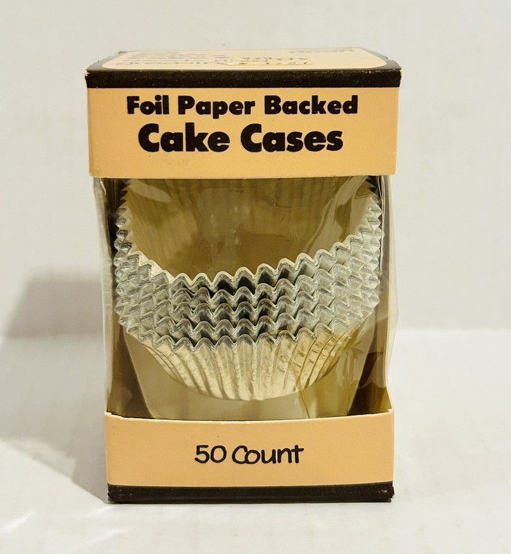 Vintage 1981 Hoan Foil Paper Backed Cake Cases for Baking Muffins & Cupcakes