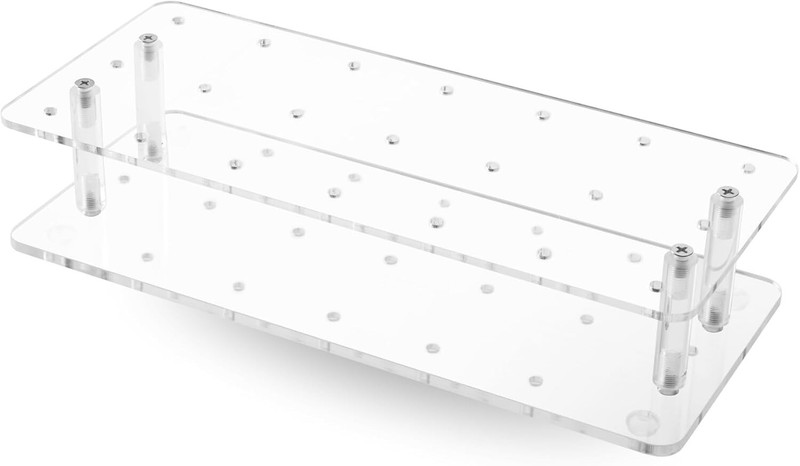Compact 2-Tier Acrylic Cake Pop Holder For Sticks Under 0.2 Inch Diameter gallery