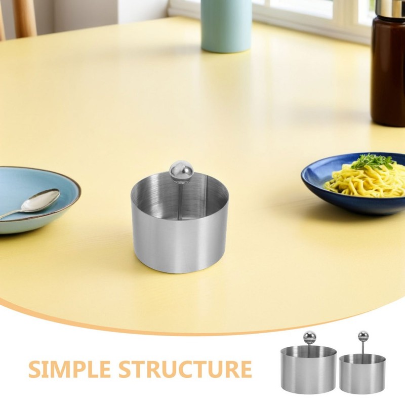 2 Pcs Kitchen Gadget Lunch Meat Press Patty Mold Metal Hamburger gallery