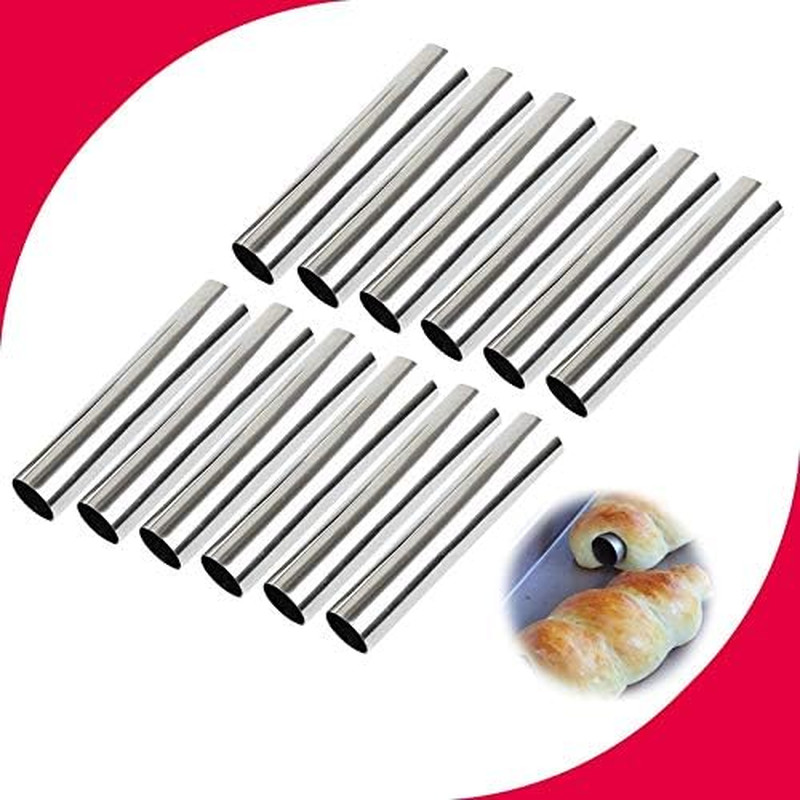 Non-Stick Cream Cannoli Tubes, 19 Pcs Stainless Steel Cream Horn Molds Baking C gallery