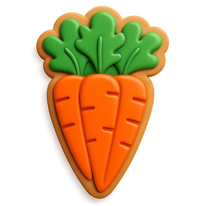 Bunch of Carrots Cookie Cutter & Stamp - 4x3.2 gallery