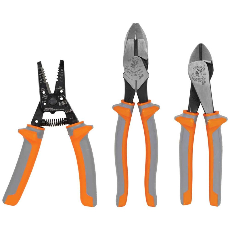 Klein Tools 9416R 1000V Insulated Plier And Wire Stripper Tool Kit Made In Usa