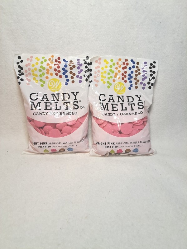 Wilton PINK Candy Melts Vanilla Flavor 12 oz. – LOT OF 2
