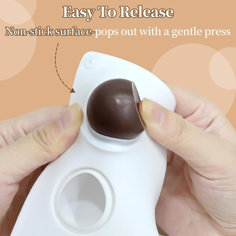 Sphere Chocolate Molds, 15 Cavity 3D Ball Molds Silicone, Small Semi Sphere Cand gallery