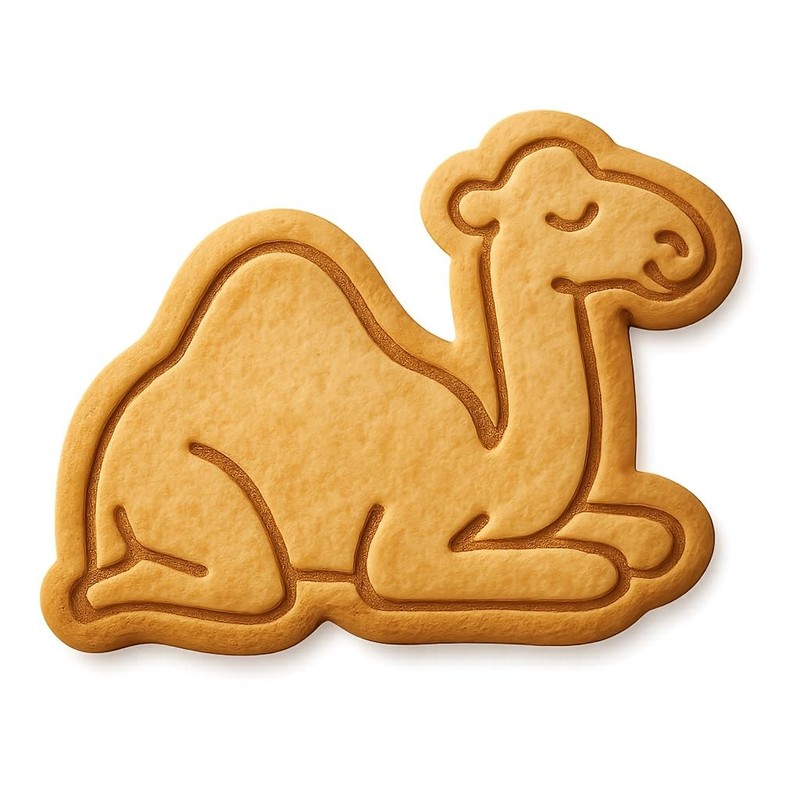 Relaxing Camel Cookie Cutter & Stamp, Fondant, Clay - 4x3" gallery