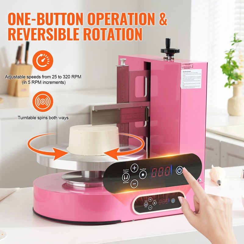 Uimoso Pink Cake Decorating Tool for Frosting and Spreading 4"-12" Cakes gallery