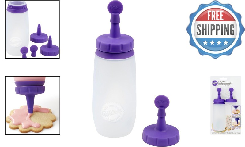 Microwaveable Silicone Icing Bottle with 2 Decorating Tips - 6 oz Capacity gallery