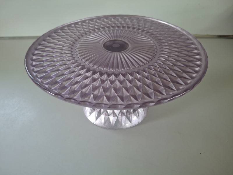 Light, Shinny Purple Cake Stand Or Decorative Pedestal 9" × 4.5" gallery
