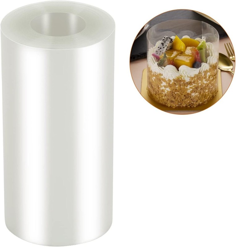 Cake Collars 4″x394″ – Clear Acetate Roll for Baking & Decor