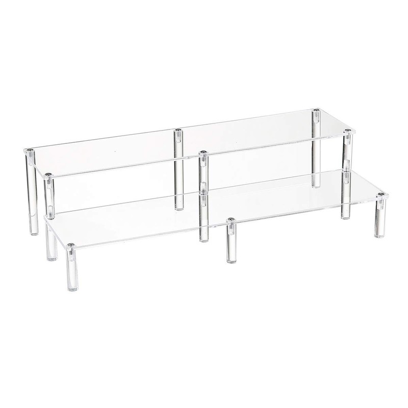 2 Tier Clear Acrylic Display Stand Cupcakes Holder, Dessert Display Riser for…