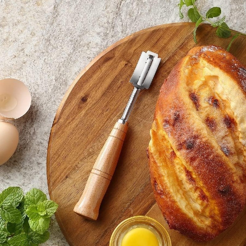 9-Inch Round Banneton Proofing Basket & Bread Lame Set - Artisan Baking Gift gallery