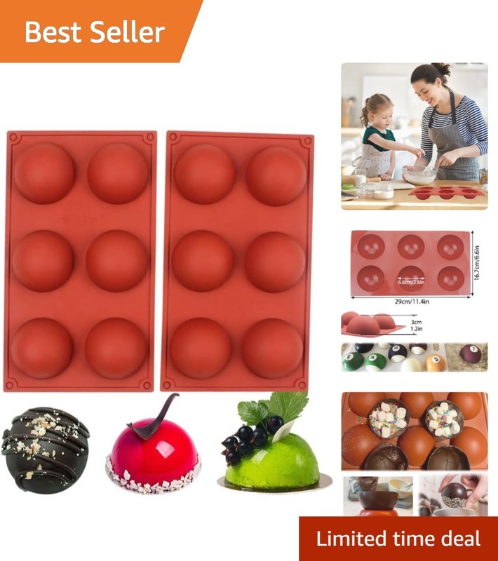 Versatile 6 Hole Silicone Mold for Chocolate, Jelly, and Pudding – Set of 2