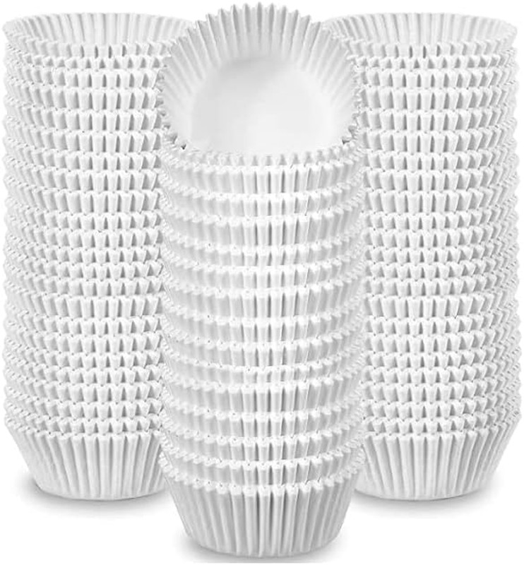 100 Jumbo Cupcake Muffin Liners 2 1/4" X 1 7/8" | Large Tall White Fluted Baking gallery