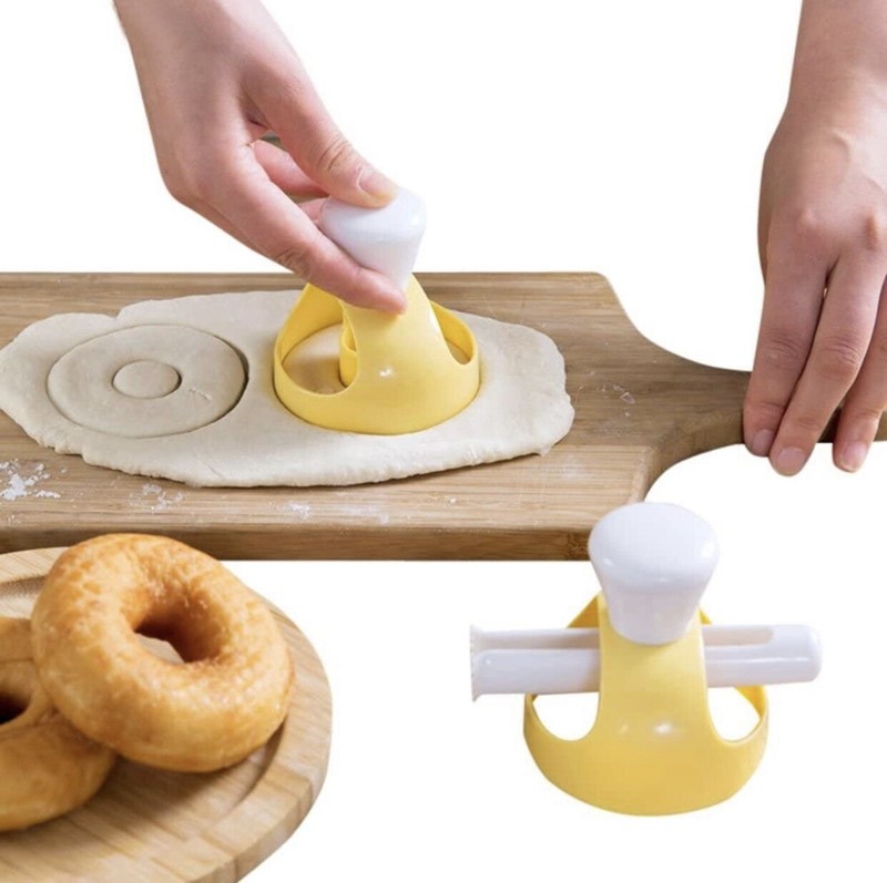 2 Pack Donut Cutter Maker Cake Bread Desserts Bakery Mold Baking Decorating Tool