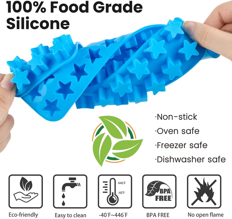 Star Candy Molds Silicone Molds for Hard Candy, Gummy, Caramels, Chocolate, Gana gallery
