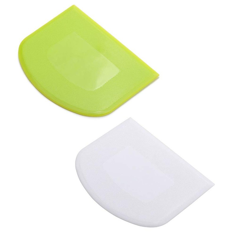 2 Pieces Dough Scraper Bowl Food-safe 4.72″ x 3.74″, White, Green