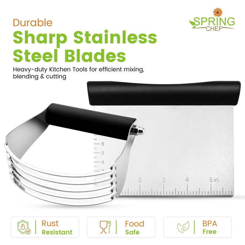Spring Chef Dough Blender & Pastry Cutter Tool, Stainless Steel Pastry Blende... gallery