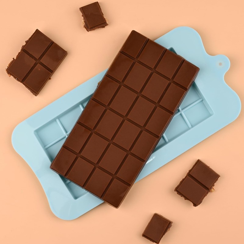 WMKGG 4 PCS Silicone Chocolate Bar Mold Set, Break-Apart Chocolate Bar Mold, ... gallery