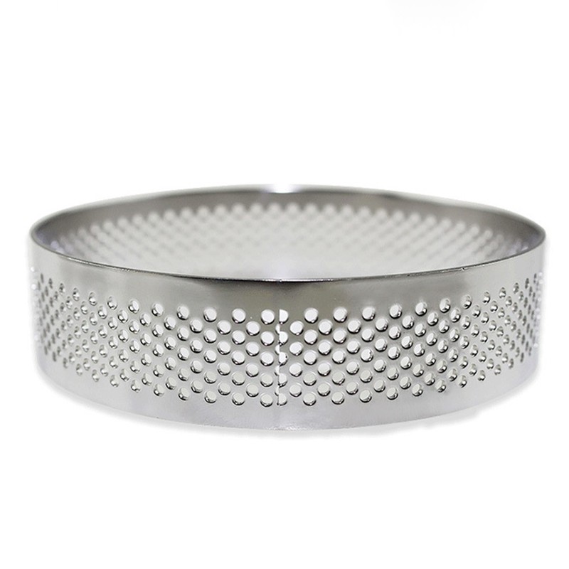 circle baking Pastry Round Perforated Tart Rings For Baking gallery