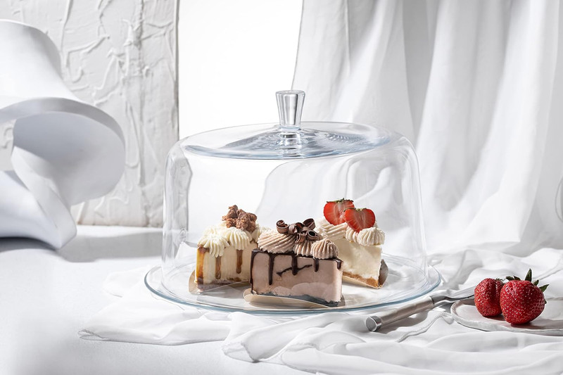 - Euorpean Quality Glass - Extra Large Glass - Clear - Cake Dome - 11.5" Diamete gallery