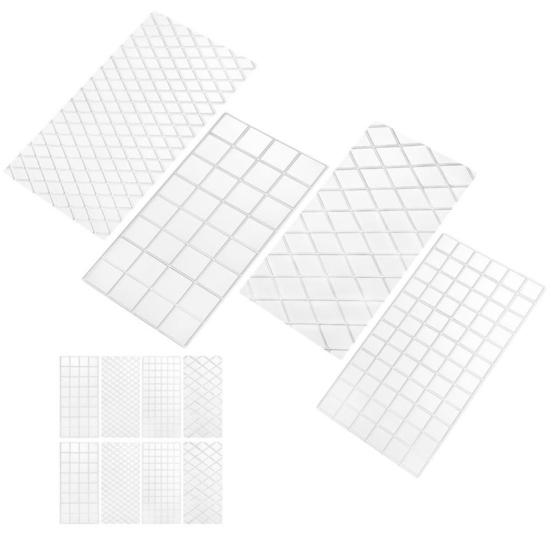 12 Pcs Fondant Molds Grid Cake Printing Pastry Quilted Pattern Impression gallery