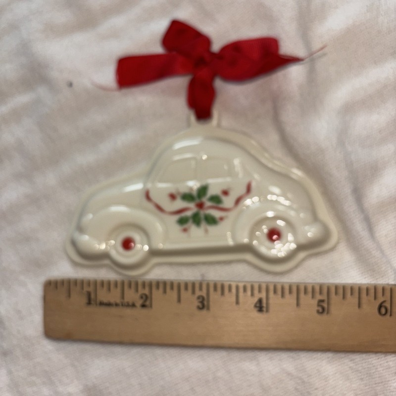 Lenox Holiday Car Cookie Press Volkswagen Bug Porcelain Ornament gallery