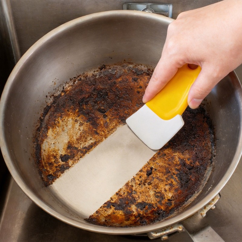 4 Pack Pot & Pan Scraper with Handle | Dish Cleaning Spatula (Yellow) gallery