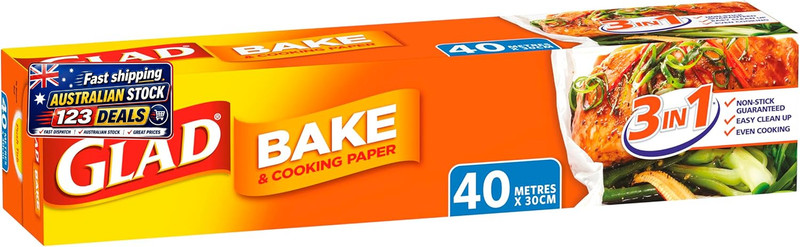 Glad Bake and Cooking Paper, 40 Metre Non-Stick Baking Paper from Glad for Every