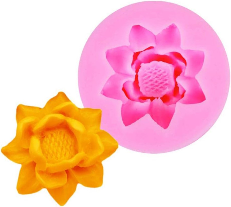 3D Lotus Flower Silicone Mold for DIY Soap Candy Clay Fondant Chocolate Cupcake gallery