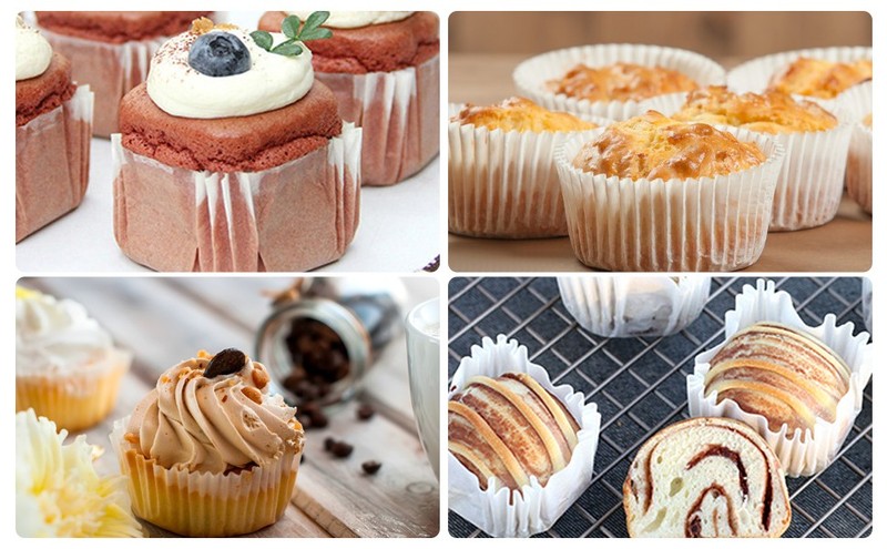100 Count White Cupcake Liners, Square Baking Cup, Paper Cupcake Liners -No gallery